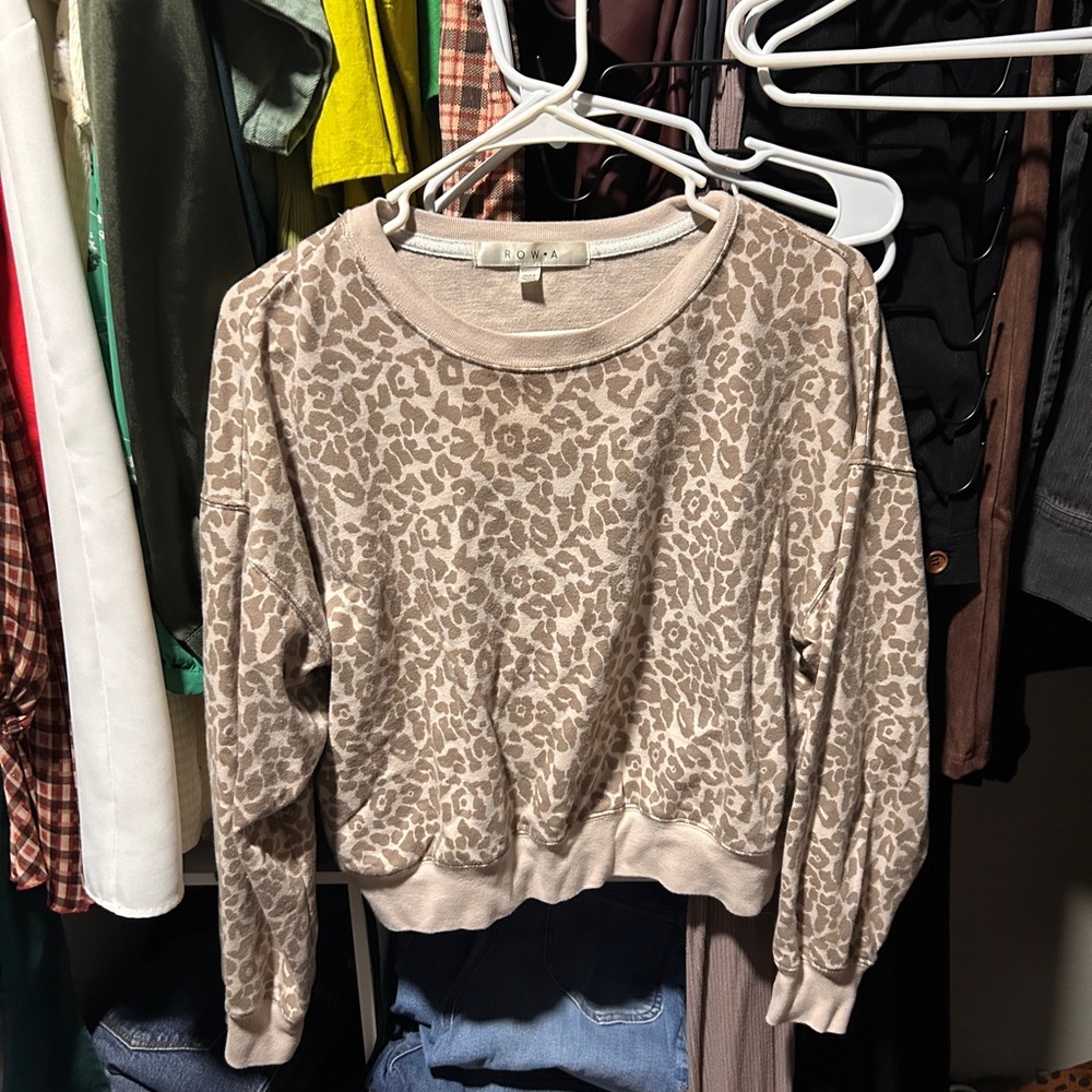 Row A Leopard Print Sweater